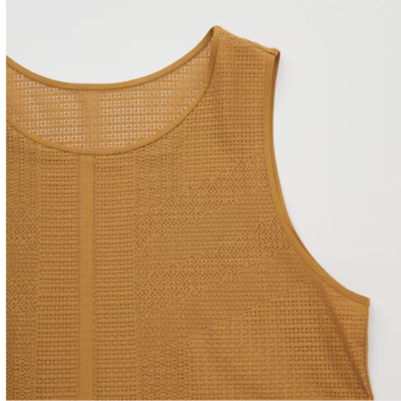 UNIQLO x MAME KUROGOUCHI Mesh Sleeveless Long Dress Brown Size M Sheer Fit NWT - Picture 5 of 10